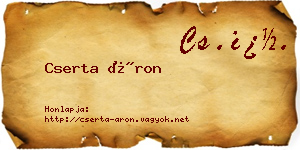 Cserta Áron névjegykártya